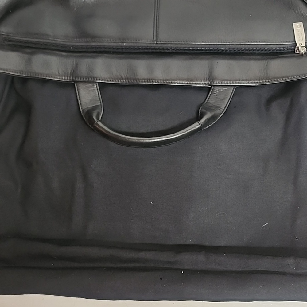 HOBO INTERNATIONAL Black Leather Unisex Bag. Organizer Carryall Minimalist Sz L - Picture 8 of 13